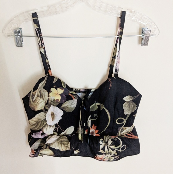 Unlisted Pants - Tropical Floral Crop Top Size Medium